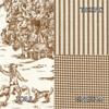 Shower Curtain in French Country Suede Brown Ticking (108, Lined) view 3