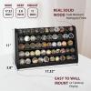 DecoWoodo Challenge Coin Display Case, 5 Row Military Coin Wooden Holder Rack Stand Holds 50 Coins for Desk or Wall Mount, Coin Holders for Collectors (Black Finish) view 2