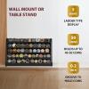 DecoWoodo Challenge Coin Display Case, 5 Row Military Coin Wooden Holder Rack Stand Holds 50 Coins for Desk or Wall Mount, Coin Holders for Collectors (Black Finish) view 3