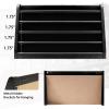 DecoWoodo Challenge Coin Display Case, 5 Row Military Coin Wooden Holder Rack Stand Holds 50 Coins for Desk or Wall Mount, Coin Holders for Collectors (Black Finish) view 4