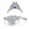 Bansriracha 925 Sterling Silver Women's Wedding Ring Sets Victorian Style Blue Side Stones Classic Jewelry for Women (9) view 1
