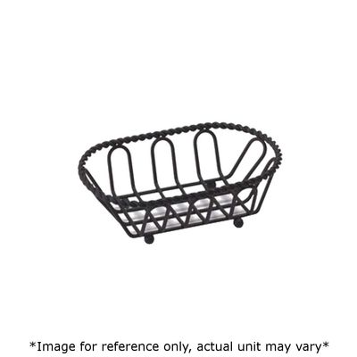 G.E.T. 4-33453 Braided Basket, Iron Powder Coated, Oval, 7-1/2" x 4-1/2" x 2-1/4", Case of 24