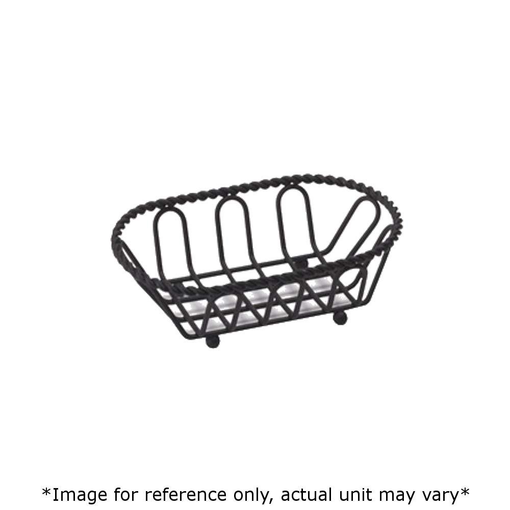 G.E.T. 4-33453 Braided Basket, Iron Powder Coated, Oval, 7-1/2" x 4-1/2" x 2-1/4", Case of 24