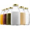 Bormioli Rocco Quattro Stagioni Glass Milk Bottle 33.75 Ounce/1 Liter with Airtight Lid, Great For Kombucha Brewing Bottle, Beer, Homemade Juicing, Smoothies, Beverages, Durable Construction. (6 Pack) view 1