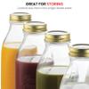 Bormioli Rocco Quattro Stagioni Glass Milk Bottle 33.75 Ounce/1 Liter with Airtight Lid, Great For Kombucha Brewing Bottle, Beer, Homemade Juicing, Smoothies, Beverages, Durable Construction. (6 Pack) view 3