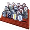 DECOMIL Challenge Coin Holder, Military Coin Display Case Solid Walnut - Medium (5 Rows) view 1