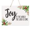 LifeSong Milestones Merry Christmas Decorating Ideas Rope Hanging Wall Sign - Holiday Decoration Gift Ideas for Home 12x15 (Joy to The World) view 1