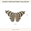 MACKENZIE-CHILDS Butterfly, Hanging Butterfly Wall Decor, Black-and-White Courtly Check view 4