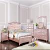 24/7 Shop at Home Petal Tufted Bed, Box Spring Required, Twin, Single, Rose Gold view 2