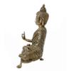 Aakrati Glossy Antique Finished 9 inch Meditating Brass Buddha Figurine Showpiece for Home Temple or Decoration view 3