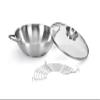 Barazzoni 42500972800 Walk & Aroma Rib Wok Silver 3.75L view 2