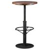 LOKKHAN 42" Tall Rustic Industrial Bar Table-19.68" Dia Round Wooden Top Metal Bar Height Adjustable Standing Pub Table-Dining Room Bistro Table-Cocktail Table view 1