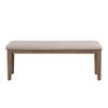 Homelegance Blair Upholstered Dining Bench, 48" W Entryway Bench, Sturdy Solid Wood Frame, Wire Brush Brown Finish, Comfortable Cushion Seat, Easy Assembly, Modern & Traditional - Brown view 4