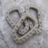 11pcs ITW Medium Tactical Outdoor Carabiner Hook Backpack Molle System D Buckle Military Outdoor Bag Hiking Climbing Accessories (TAN) view 1