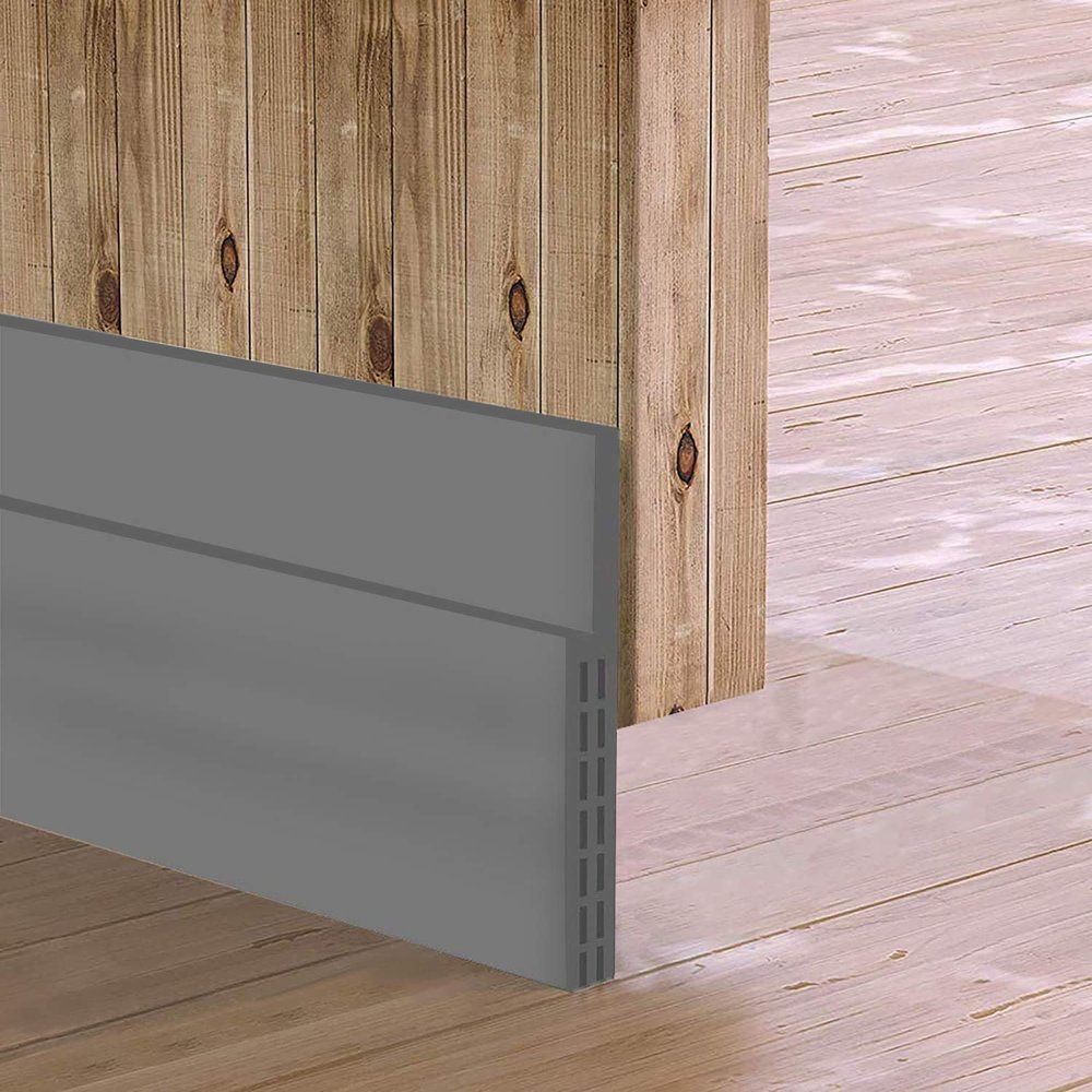 [New Upgrade] Huge Gap Door Draft Stopper, 3-2/5"W Widened Door Sweep for Interior and Exterior Doors - Guard Against Drafts, Dust, Noise and Unwanted Animals (3-2/5"W x 39" L, Gray)