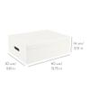 Creative Deco XL White Wooden Box Storage with Hinged Lid | 15.8x11.8x5.5in (+-0.5) | Keepsake with Handles | Gift Box for Tool Dog Toy Kitchen Storage | Wood Chest Trunk view 3