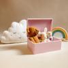 Creative Deco Large Pink Wooden Box Storage with Hinged Lid | 11.8x7.87x5.51in (+-0.5) | Keepsake Gift Box for Tool Dog Toy Kitchen Storage | Rough UNSANDED Wood Chest Trunk view 2