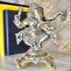Aakrati 8 inch Brass Dancing Ganesh idon for Worship and Showpiece with Turtle view 2