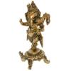 Aakrati 8 inch Brass Dancing Ganesh idon for Worship and Showpiece with Turtle view 3
