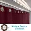 ChadMade Ceiling Track Room Divider Curtain Kit, Medium A, Fit for 4ft 6in to 6ft Wide x 8ft Tall Space, Burgundy Blackout Curtain 7ft Wide by 8ft Tall view 2
