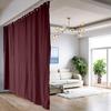 ChadMade Ceiling Track Room Divider Curtain Kit, Small A, Fit for 3 ft to 4ft 6in Wide x 8ft Tall Space, Burgundy Blackout Curtain 5ft Wide by 8ft Tall view 1
