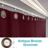 ChadMade Ceiling Track Room Divider Curtain Kit, Large A, Fit for 6ft to 9ft Wide x 8ft Tall Space, Burgundy Blackout Curtain 9.5ft Wide by 8ft Tall Space Divider view 2