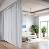 ChadMade Room Divider Curtain Ceiling Track Kit, xx-Large B, for 12ft to 14ft Wide x 9ft Tall Space, Greyish White Heavyweight Room Darkening Curtain 15ft Wide by 8.5ft Tall view 1