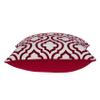 20" X 7" X 20" Transitional Red and White Accent Pillow Cover with Poly Insert view 3