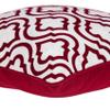 20" X 7" X 20" Transitional Red and White Accent Pillow Cover with Poly Insert view 4