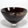 77mm 75g Black & Brown Agate Bowl Hand Polished Natural Chalcedony Gemstone Crystal Mineral Specimen - India + One Polished Clear Quartz Cabochon view 3