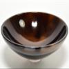 77mm 75g Black & Brown Agate Bowl Hand Polished Natural Chalcedony Gemstone Crystal Mineral Specimen - India + One Polished Clear Quartz Cabochon view 4