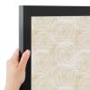 PinPix ArtToFrames 14x14 Custom Cork Bulletin Board Circles Sketch Beige Poster Board Has a Fabric Style Canvas Finish, Framed in Satin Black (PinPix-1925) view 3