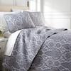Southshore Fine Living, Inc. Oversized Quilt Bedding Set, Twin XL Coverlet with Matching Quilted Pillow Sham, Boho Coverlet Set, All Season Quilt Bedspread, Lightweight Twin XL Quilts, Grey Paisley view 1
