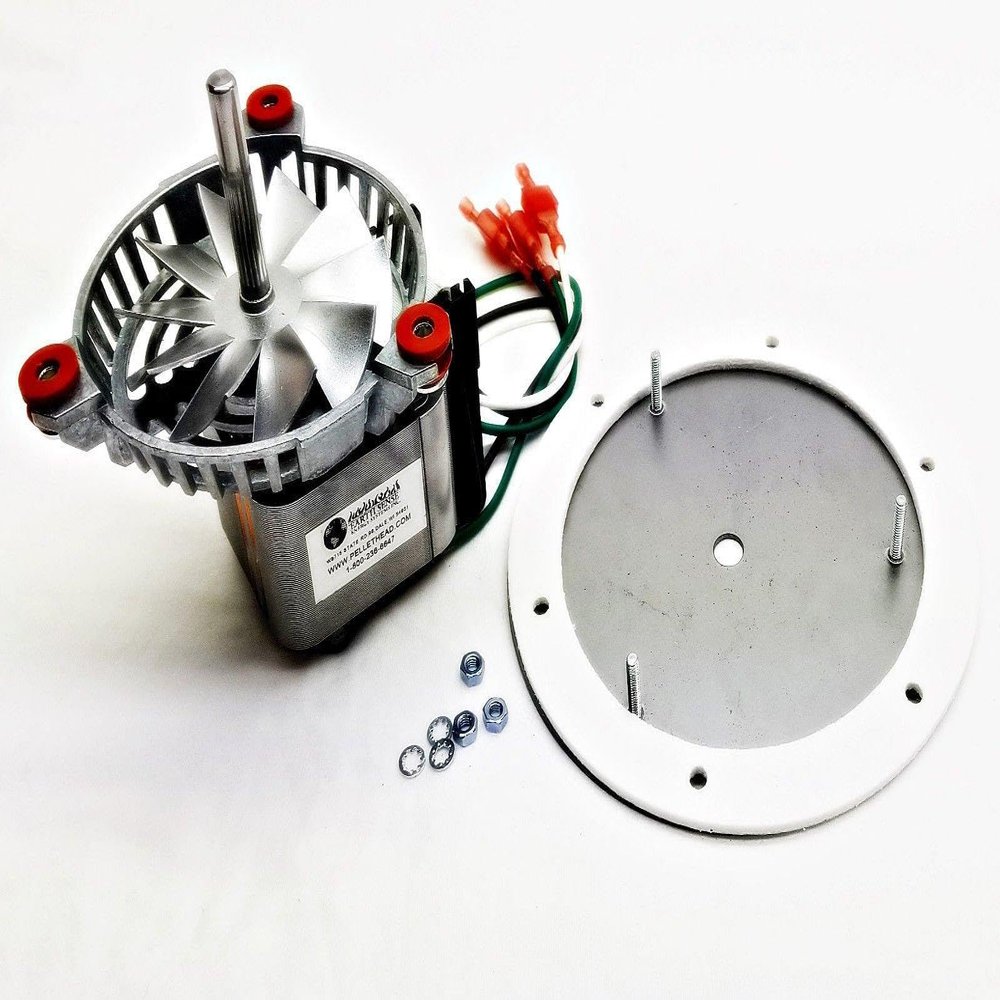 fireplace repl parts (New Part Magnum Countryside Combustion Exhaust Pellet Blower Fan + 4 3/4" PH-UNIVCOMBKIT/firs for Many Models, Check in Description + (one Free Author's Book)