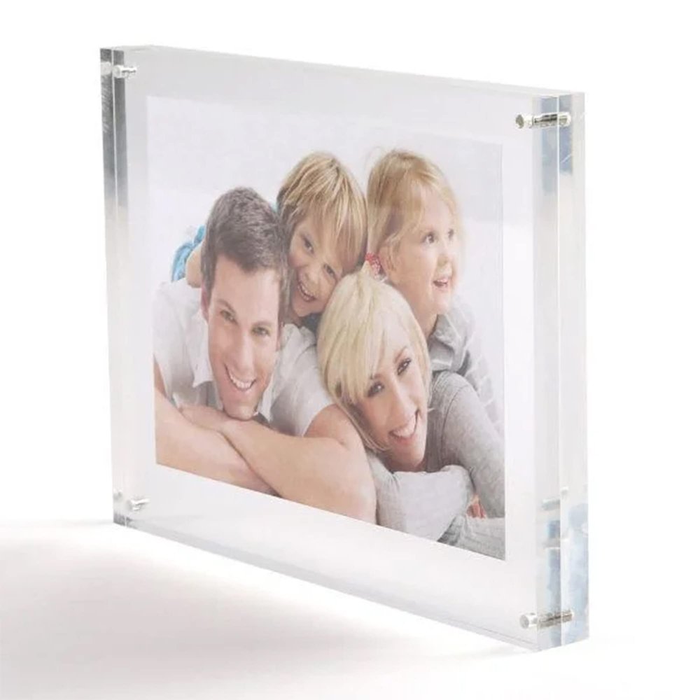 M&T Displays Clear Acrylic Photo Frame 5x7 inch Picture Sign Holder Portrait Landscape Desktop Tabletop Brochure Advertising Leaflet Certificate Stand for Restaurant Hotel Office