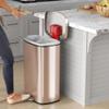 iTouchless 13.2 Gallon Step Trash Can with Odor Control Filter, Stainless Steel Kitchen Garbage Can, 50 Liter, Silent Soft-Close Step Pedal, Fingerprint-Proof, Rose Gold view 2