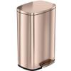 iTouchless 13.2 Gallon Step Trash Can with Odor Control Filter, Stainless Steel Kitchen Garbage Can, 50 Liter, Silent Soft-Close Step Pedal, Fingerprint-Proof, Rose Gold view 4