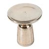 A&B Home AB-77261-GOLD 15.7" H Round Antique Gold Glass Indoor Side Table w/Chalice Base, Laurel Pattern Design view 4
