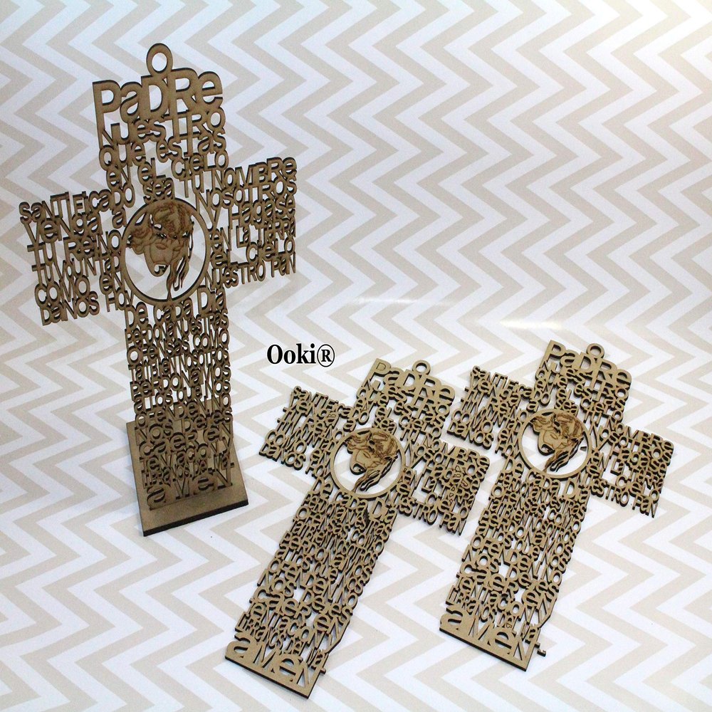 12 Lady Guadalupe Jesus Guardian Angel Cross Wood with Stand Laser Cutout Wooden Baptism Centerpiece First Communion Quinceaera Children Kids Party Favors Home Decor Christening (Jesus)