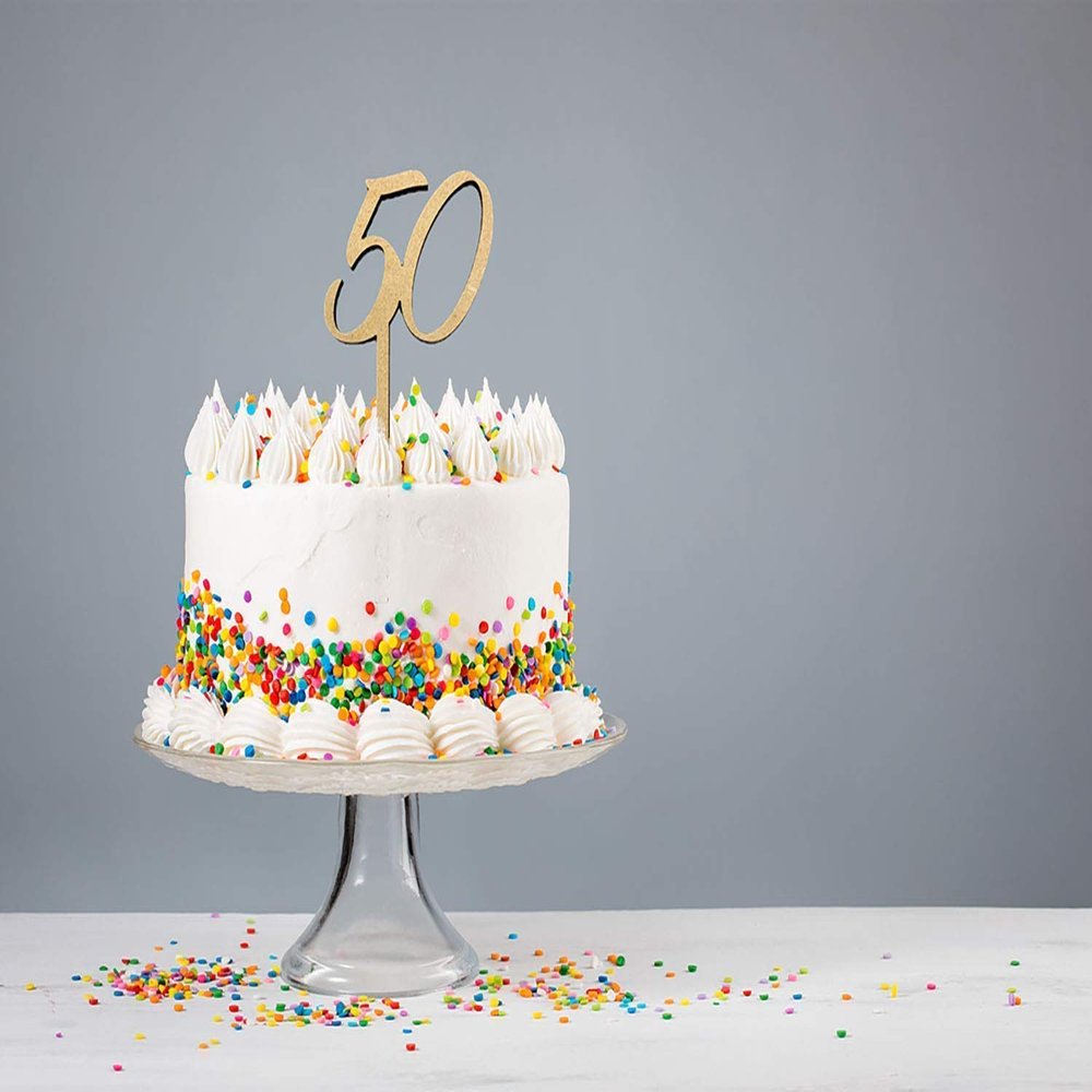 50 birthday Cake Topper Party Decor Rustic Birthday Party Any Number Available