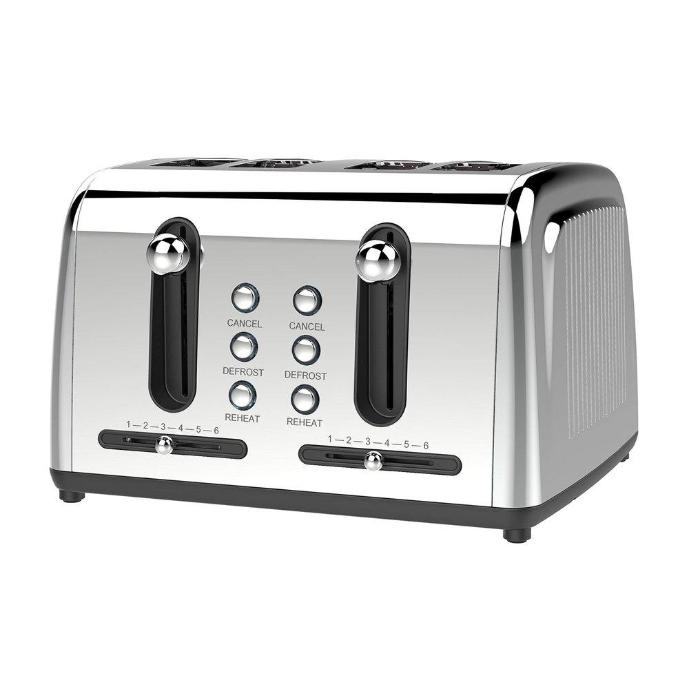 Brentwood Extra Wide Slot 4-Slice Toaster, Silver, One Size (BTWTS446S)