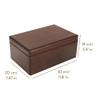 Creative Deco Large Brown Wooden Box Storage with Hinged Lid | 11.8x7.87x5.51in (+-0.5) | Keepsake Decorative Gift Box for Tool Dog Toy Kitchen Storage | Rough UNSANDED Acacia-Like Wood Chest Trunk view 3