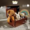 Creative Deco Large Brown Wooden Box Storage with Hinged Lid | 11.8x7.87x5.51in (+-0.5) | Keepsake Decorative Gift Box for Tool Dog Toy Kitchen Storage | Rough UNSANDED Acacia-Like Wood Chest Trunk view 4