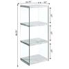 Convenience Concepts SoHo 4 Tier Tower Bookcase, White Faux Marble view 3