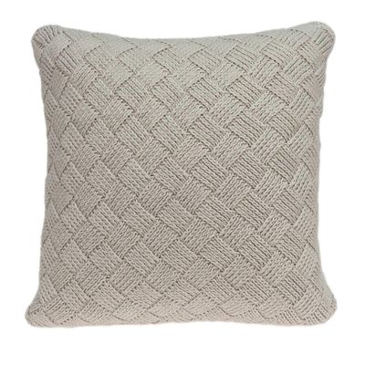 20" X 7" X 20" Charming Transitional Beige Accent Pillow Cover with Poly Insert
