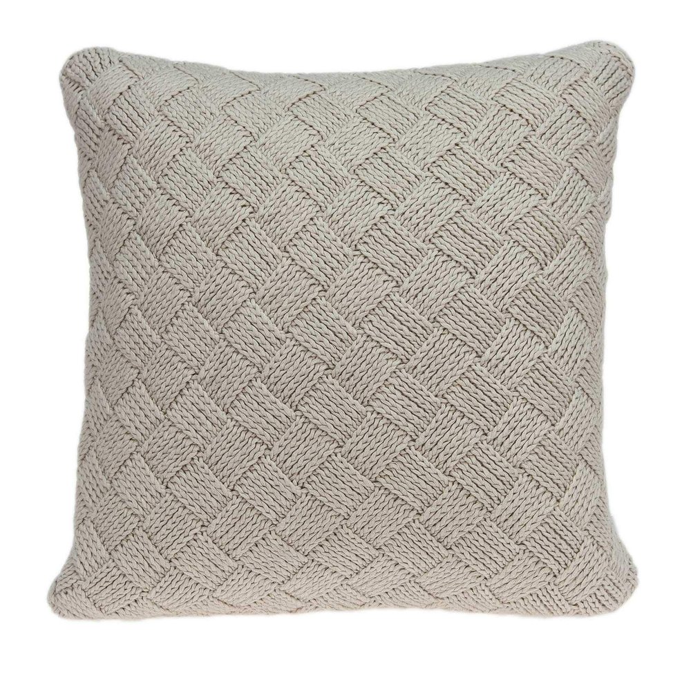 20" X 7" X 20" Charming Transitional Beige Accent Pillow Cover with Poly Insert