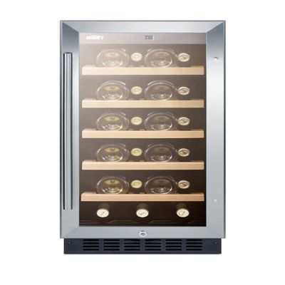Summit 15 Wine Cellar, 23 Bottle Capacity, 2.2 cu.ft., Built-In Wine Cellar, ADA Compliant, Stainless Steel- ALWC15