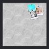 PinPix ArtToFrames 14x14 Custom Cork Bulletin Board Sketch Circles Grey Poster Board Has a Fabric Style Canvas Finish, Framed in Satin Black (PinPix-1924) view 1