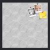PinPix ArtToFrames 18x18 Custom Cork Bulletin Board Sketch Circles Grey Poster Board Has a Fabric Style Canvas Finish, Framed in Satin Black (PinPix-1924) view 1