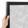 PinPix ArtToFrames 18x18 Custom Cork Bulletin Board Sketch Circles Grey Poster Board Has a Fabric Style Canvas Finish, Framed in Satin Black (PinPix-1924) view 3